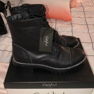 Cestfini Black Combat Ankle Boots